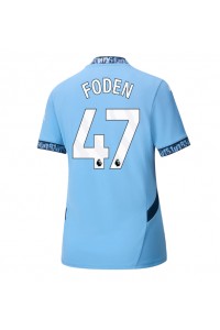 Fotbalové Dres Manchester City Phil Foden #47 Dámské Domácí Oblečení 2024-25 Krátký Rukáv